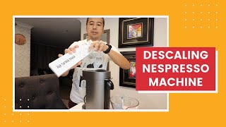 How to descale nespresso machine Vertuo Plus Vertuo Descaling instructions [upl. by Adnama]