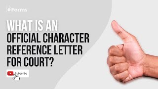 Official Character Reference Letter for Court  EXPLAINED [upl. by Noyar861]