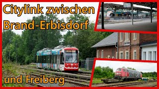 CityBahn Chemnitz unterwegs zwischen Brand Erbisdorf und Freiberg [upl. by Lucius]