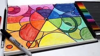 ART LESSON  ABSTRACT COLOUR WHEEL [upl. by Nonregla]