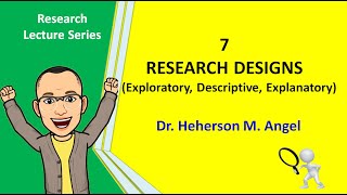 7 Research Designs Exploratory Descriptive Explanatory [upl. by Rezeile]