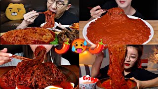 SPICIEST COLD NOODLES VS MUKBANGERS🌶️🔥🥵 [upl. by Imoyik]