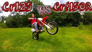 Cr125 VS Crf150R Whats Faster [upl. by Haikezeh876]