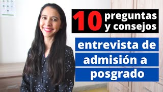 10 preguntas de entrevista de admisión a maestría y cómo responderlas [upl. by Nortyad245]