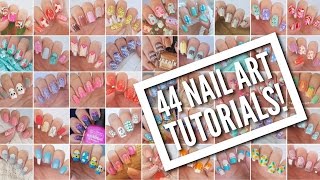 44 Nail Art Tutorials  Nail Art Design Compilation [upl. by Womack]