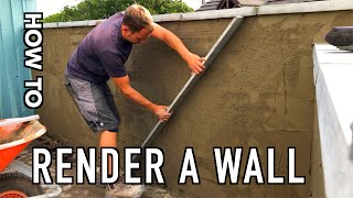 How to plaster an outside wall [upl. by Suoiradal]