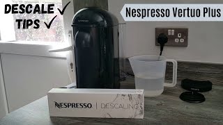 How to Descale Nespresso Vertuo Plus Machine  Descaling Tips and Instructions Video  Krups [upl. by Narrat]