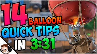 14 QUICK Tips About Balloon🎈 Clash Royale [upl. by Divadnahtanoj]