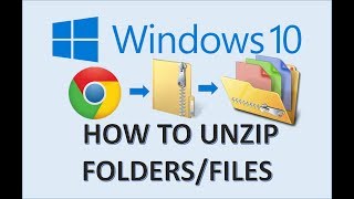 Windows 10  Unzip Files amp Folders  How to Extract a Zip File or Folder on MS Microsoft PC Explorer [upl. by Irallih610]