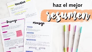 CÓMO HACER RESÚMENES ORGANIZADOS PARA ESTUDIAR Tips de Estudio [upl. by Almap]