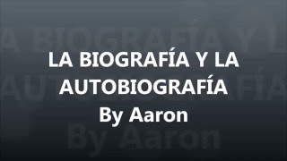 Biografía y autobiografía [upl. by Ellecrag]