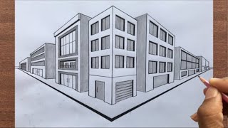 How to Draw a Town in 2Point Perspective [upl. by Akineg667]