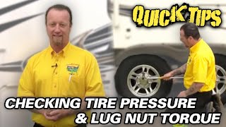 CHECKING TIRE PRESSURE amp LUG NUT TORQUE  Petes RV Quick Tips [upl. by Naynek]