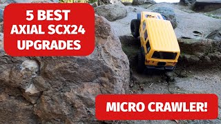 5 Best Axial SCX24 Upgrades  124 budget micro crawler mods driven by Avery [upl. by Gnas]