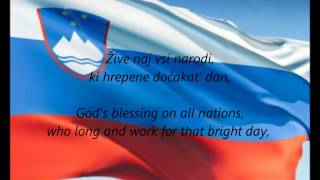 Slovenian National Anthem  quotZdravljicaquot SLEN [upl. by Enyrhtak306]