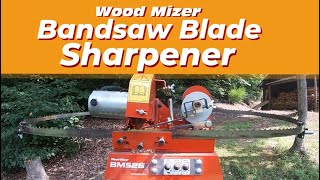 Sharpening Bandsaw Blades  WoodMizer Bandsaw Blade Sharpener BMS25 [upl. by Rudy]