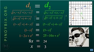 📏 Find the coordinate of a point equidistant from 1 6 5 6 and 6 1 [upl. by Trinia]