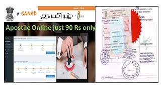 Apostile Attestation  online  E sanadதமிழ் [upl. by Ninaj588]