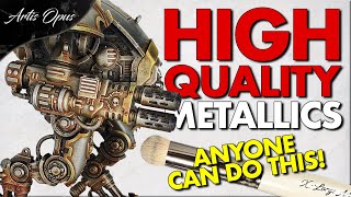 INCREDIBLE METAL made easy Using ONLY ONE METALLIC PAINT [upl. by Lleuqar]