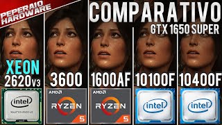 Comparativo  Xeon E5 2620v3 vs I3 10100F I5 10400F R5 1600AF R5 3600 com GTX 1650 Super Pt2 [upl. by Oilla711]