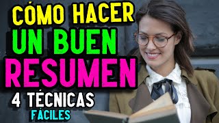 CÓMO HACER UN BUEN RESUMEN 4 técnicas textuales muy fáciles [upl. by Anikas]