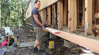 Old Single Wide Mobile Home Rim Joist Repair Part 3 [upl. by Danby]