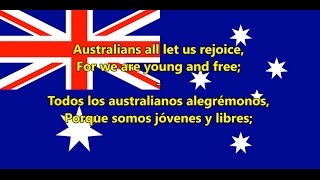 Himno nacional de Australia  Anthem of Australia ENES letra [upl. by Stanleigh892]