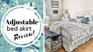 Adjustable Bed Skirt Review  Easy and Pretty [upl. by Ardnal585]