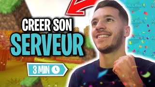 CREER son SERVEUR minecraft GRATUIT pour jouer avec ses amis [upl. by Zacek923]