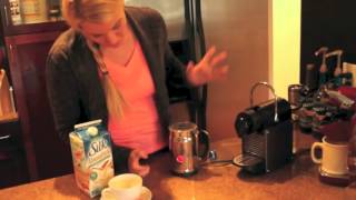 Nespresso Aeroccino Plus Frother Review Frothing Almond Milk [upl. by Safier]