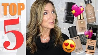 My Top 5 Foundations for Mature Skin [upl. by Nivlen46]