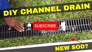 DIY DRAINAGE SYSTEM l How to Install  Waterform System  New Sod  Better Landscape Drainage [upl. by Annairdna]