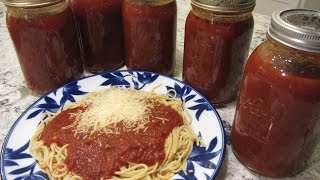 Spaghetti Sauce Canning Recipe  Delicious [upl. by Irwinn]