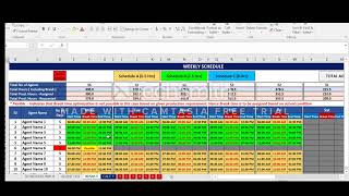 Call Center Staff Scheduler or Workforce Management Tool using Excel  VBA [upl. by Aihsele]