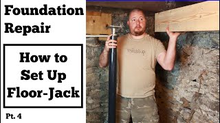 Foundation Repair  How to Set Up Floor Jacks Pt 4 [upl. by Lita]