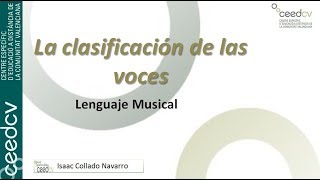 Clasificación de las voces [upl. by Assilim711]