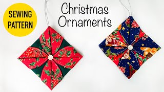 EASY Christmas Ornaments sewing pattern  DIY Christmas project for beginners [upl. by Darius884]