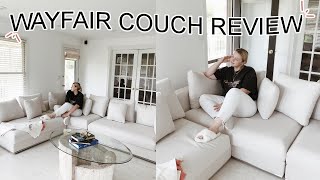 i bought a couch from wayfair  MOORE LIVING MODULAR SECTIONAL REVIEW [upl. by Jo-Ann29]